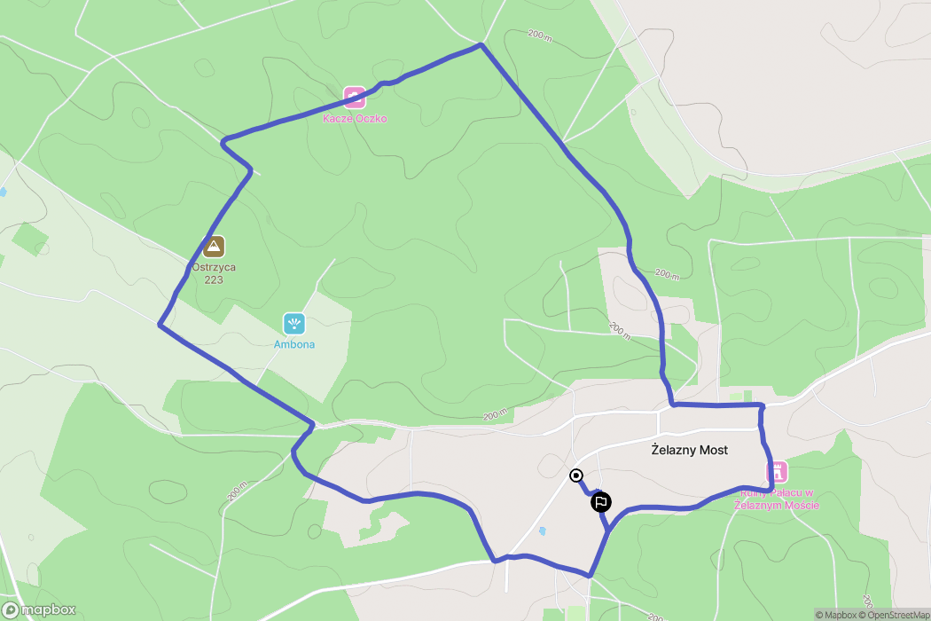 Żelazny Most: mapa trasy - Poland