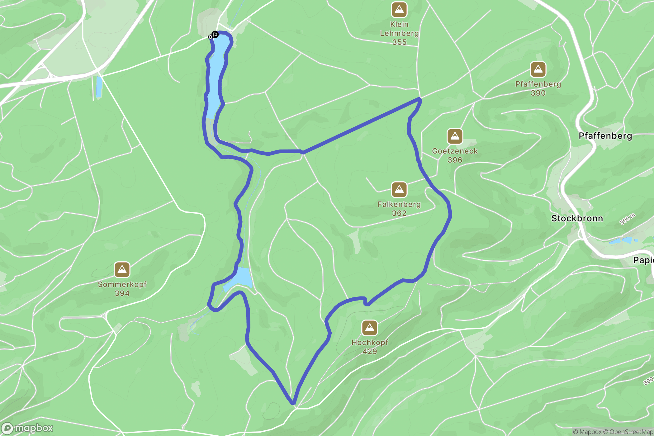 Bitche : carte du parcours de randonnée - France