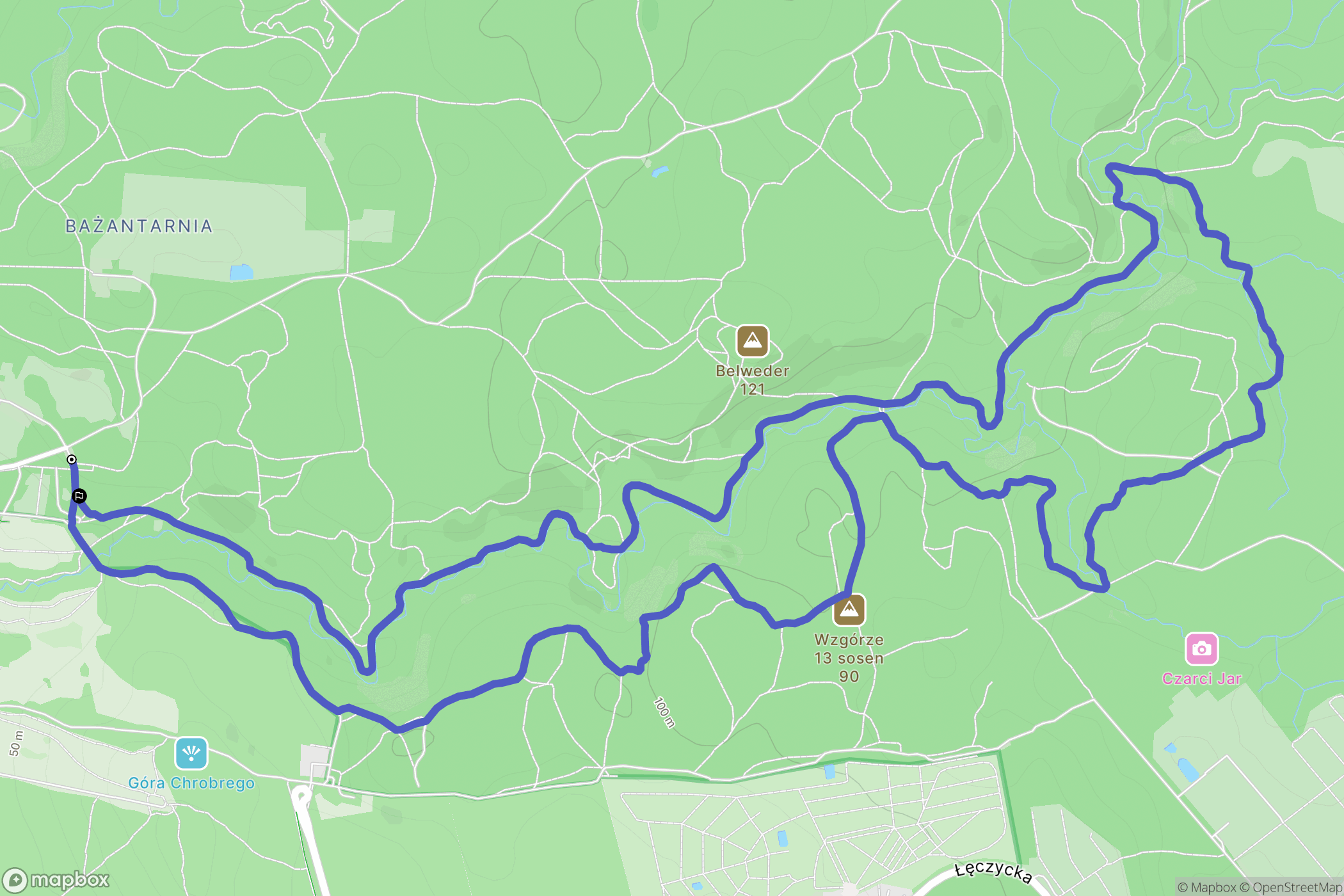 Elbląg: mapa trasy - Poland