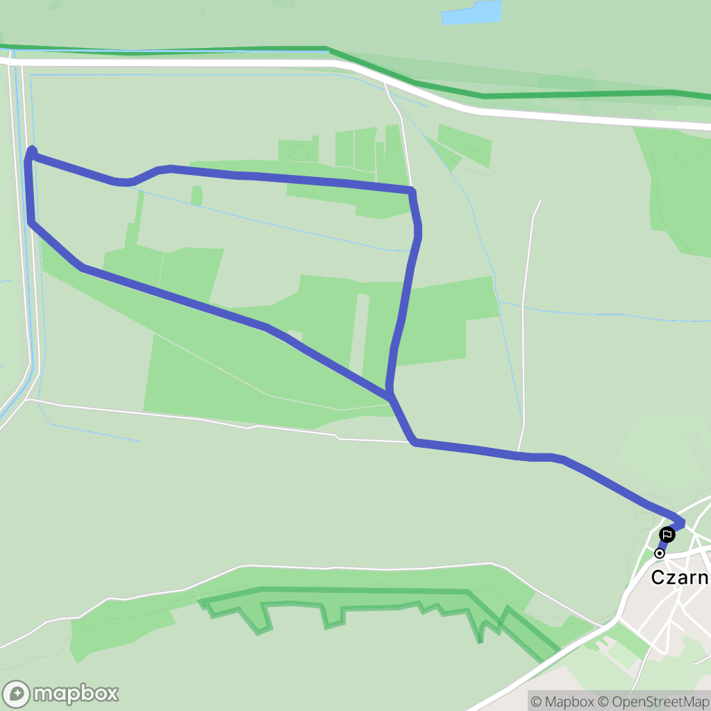 Czarnów: mapa trasy - Poland