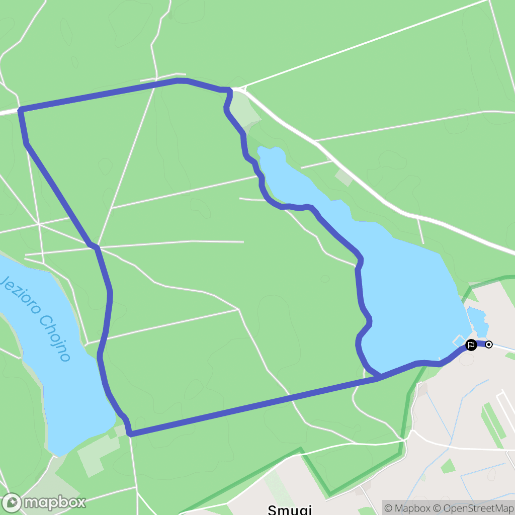 Chojno-Młyn: mapa trasy - Poland