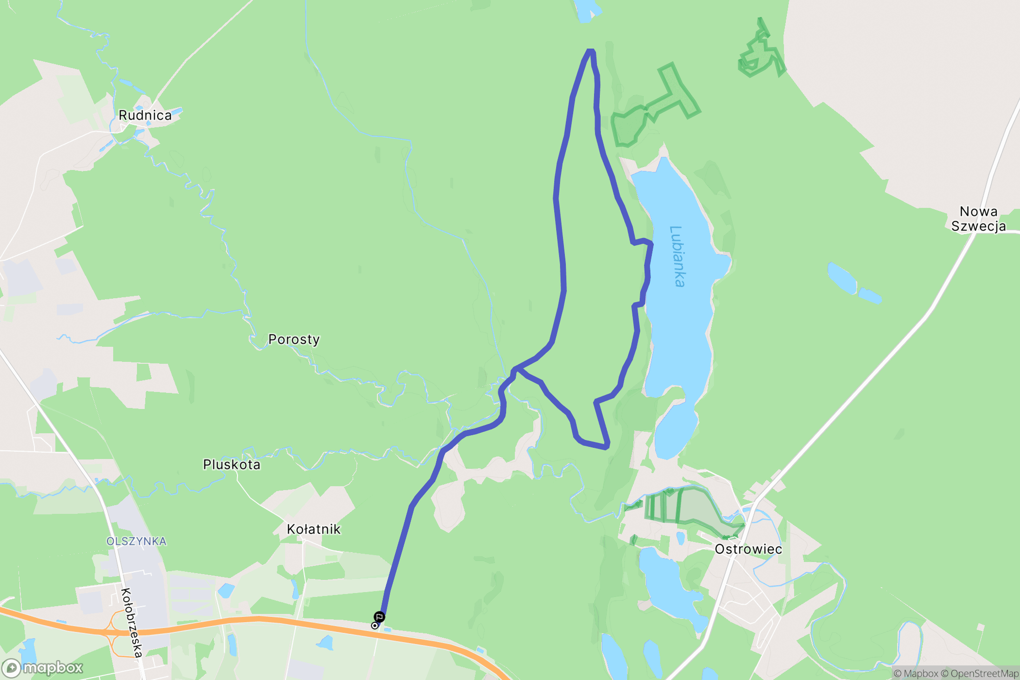 Wałcz: mapa trasy - Poland