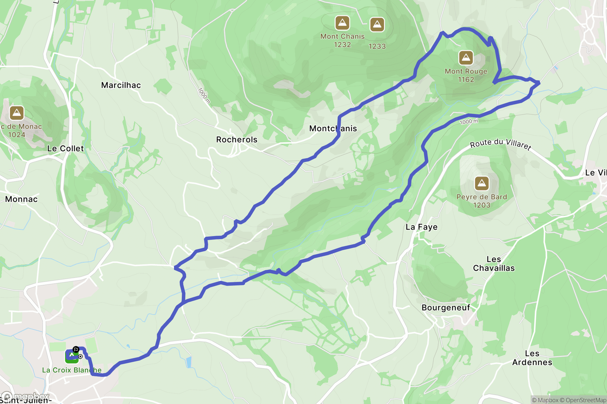 Saint-Julien-Chapteuil : carte du parcours de randonnée - France