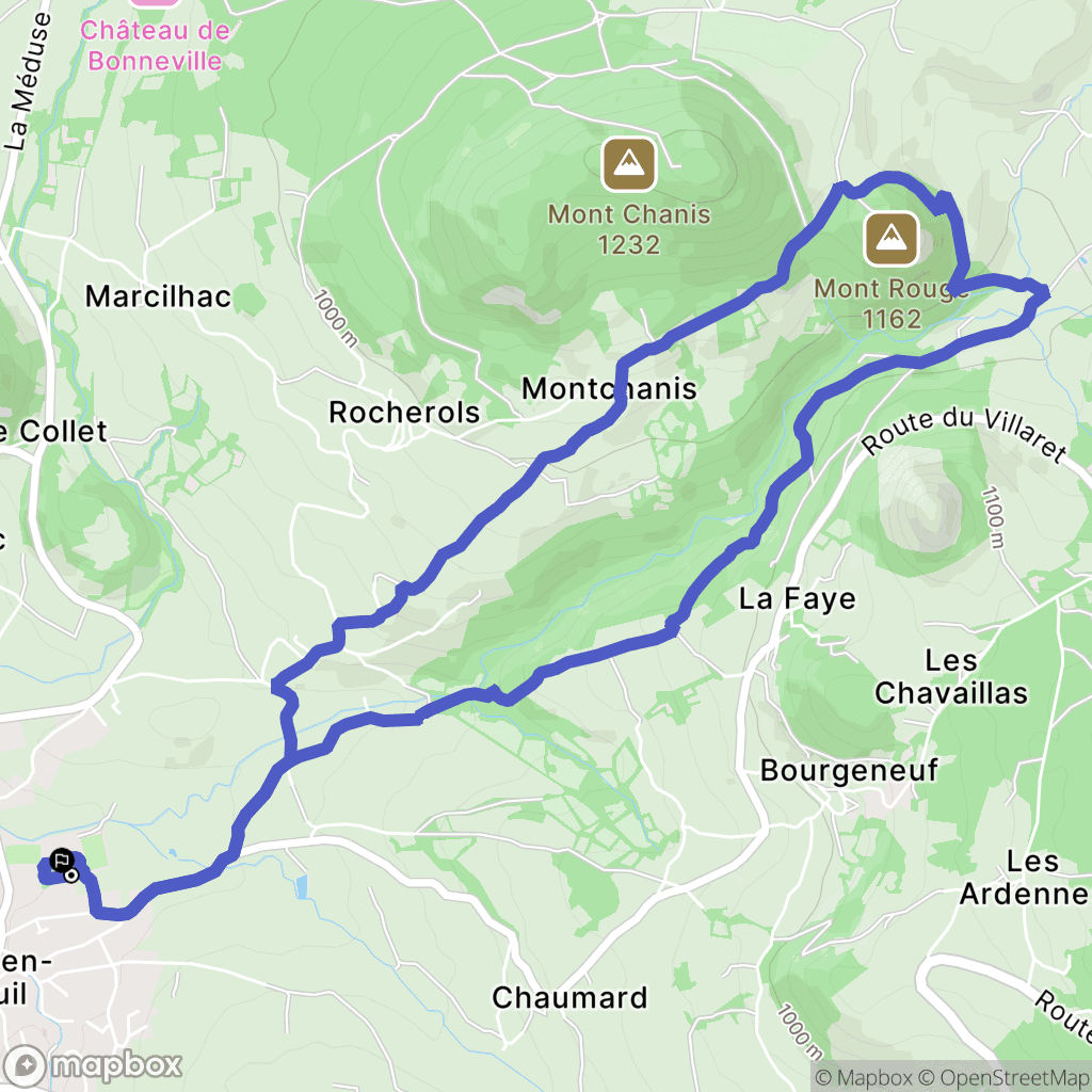 Saint-Julien-Chapteuil : carte du parcours de randonnée - France
