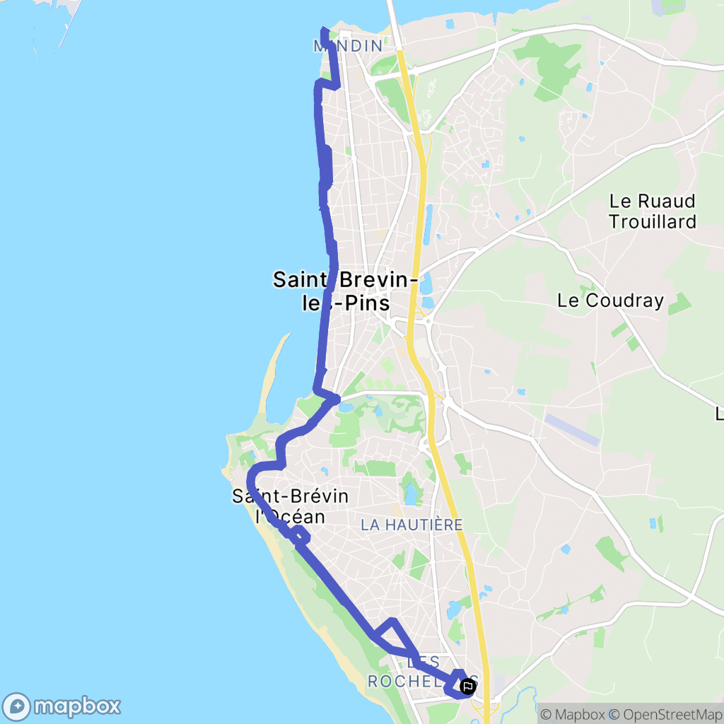 Saint-Brevin-les-Pins : carte du parcours de randonnée - France