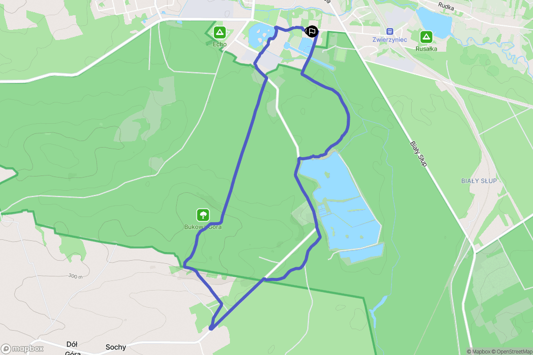 Zwierzyniec: mapa trasy - Poland