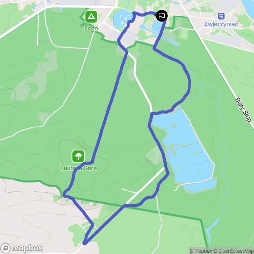 Zwierzyniec: mapa trasy - Poland