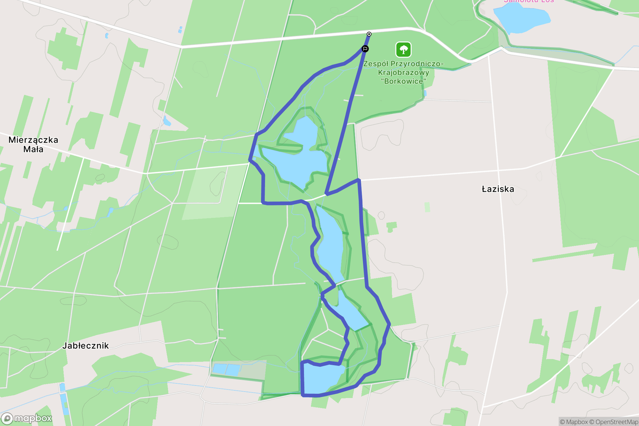 Dłutów: mapa trasy - Poland
