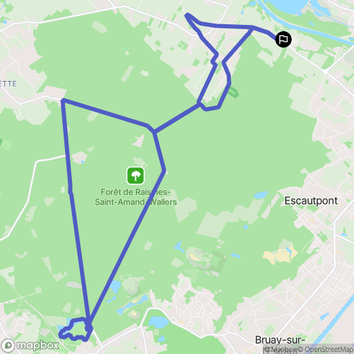 Odomez : carte du parcours de randonnée - France