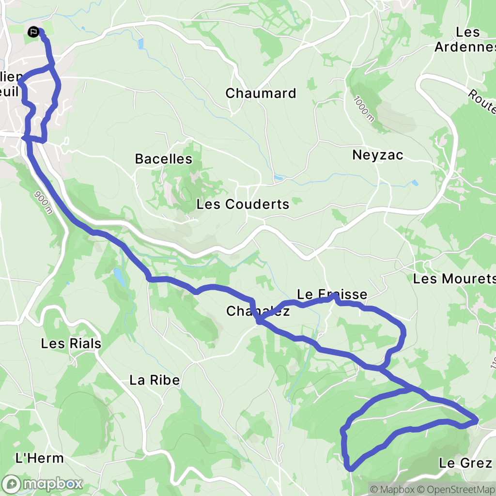 Saint-Julien-Chapteuil : carte du parcours de randonnée - France
