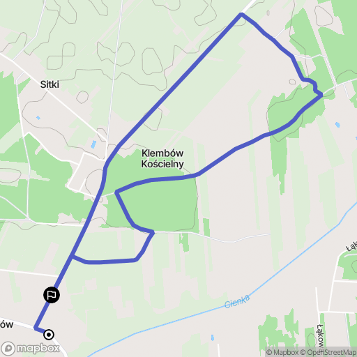 Klembów: mapa trasy - Poland