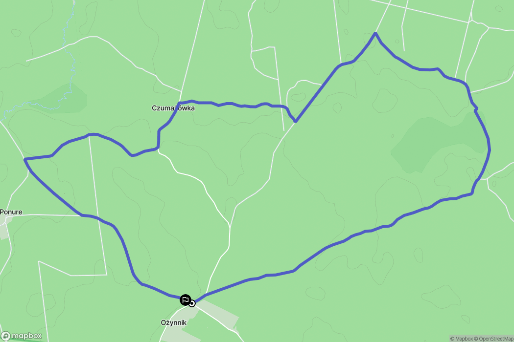 Ożynnik: mapa trasy - Poland