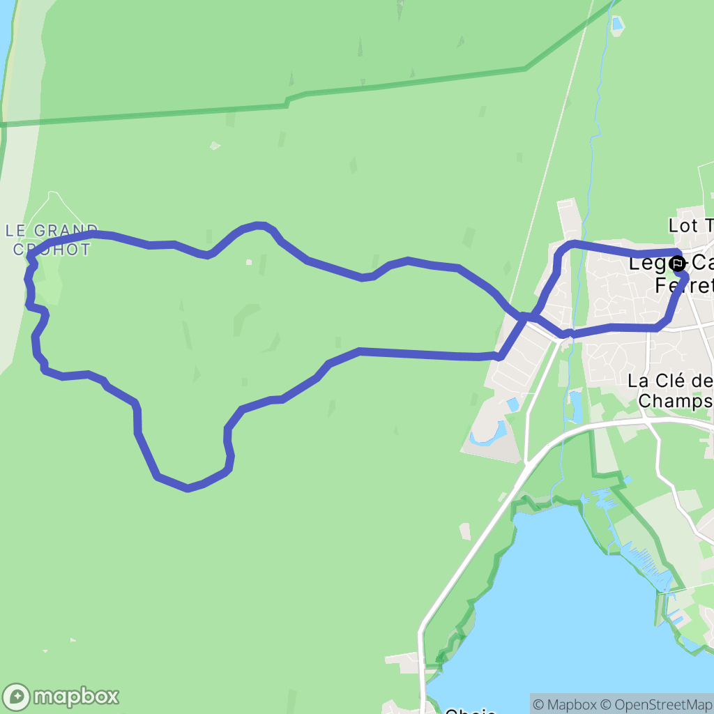 Lège-Cap-Ferret : carte du parcours de randonnée - France