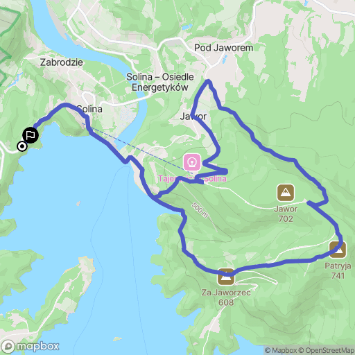 Solina: mapa trasy - Poland