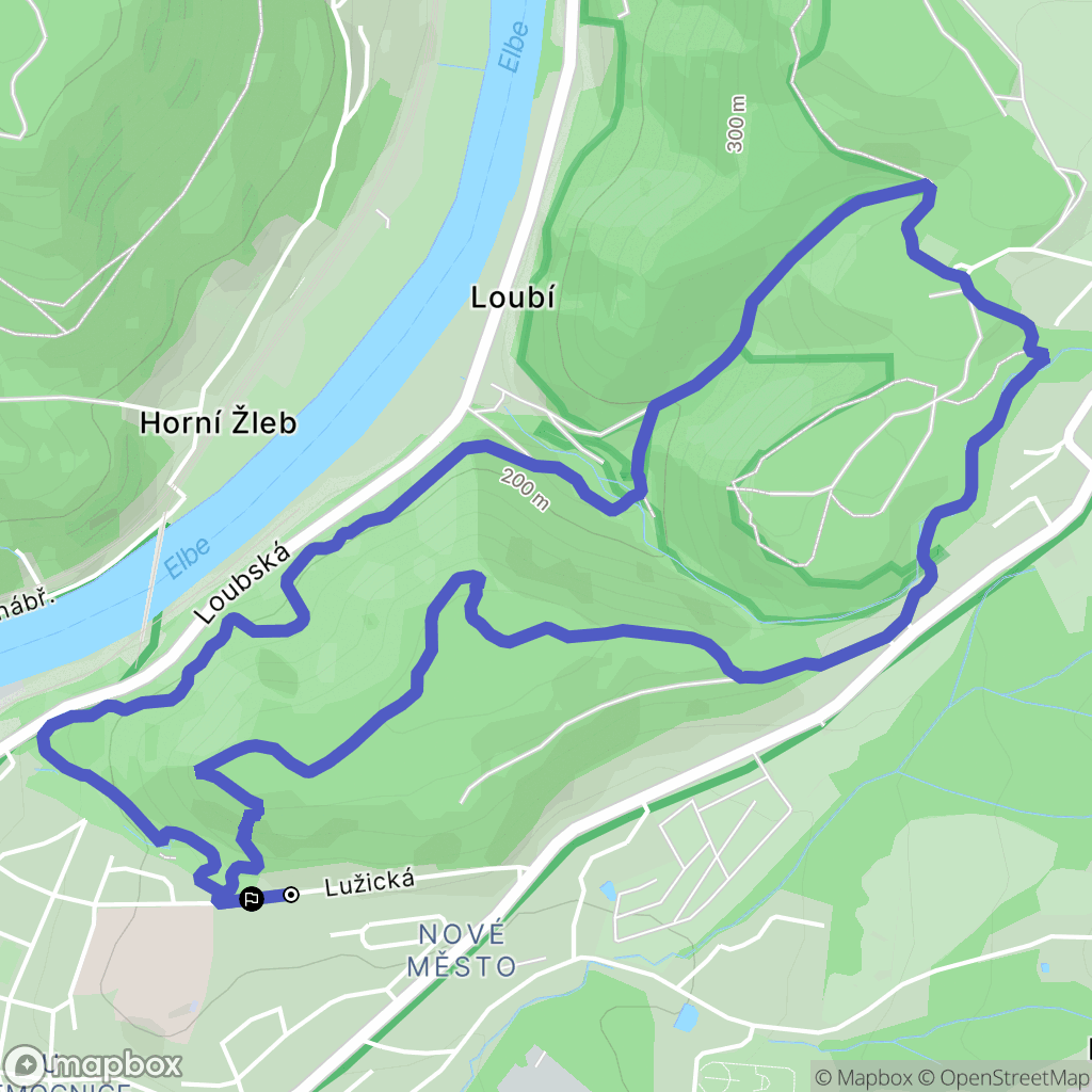 Nove Mesto: mapa trasy - Czechia