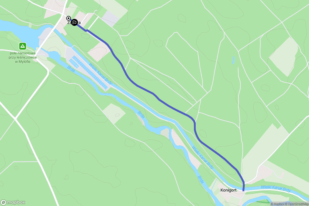 Zapora: mapa trasy - Poland
