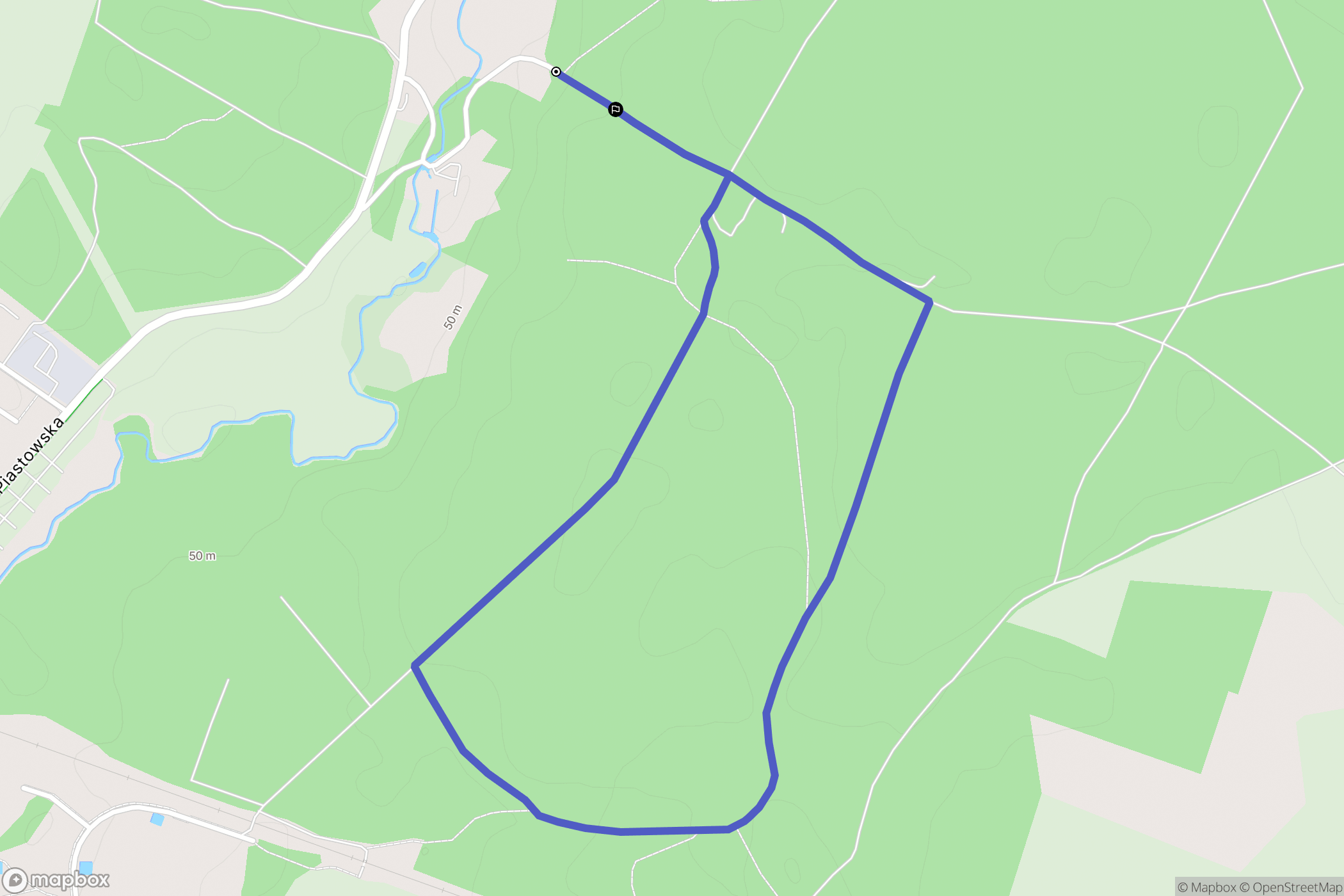 Piekarski Młyn: mapa trasy - Poland