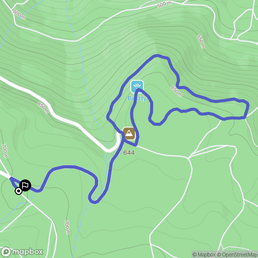 Szczytna: mapa trasy - Poland