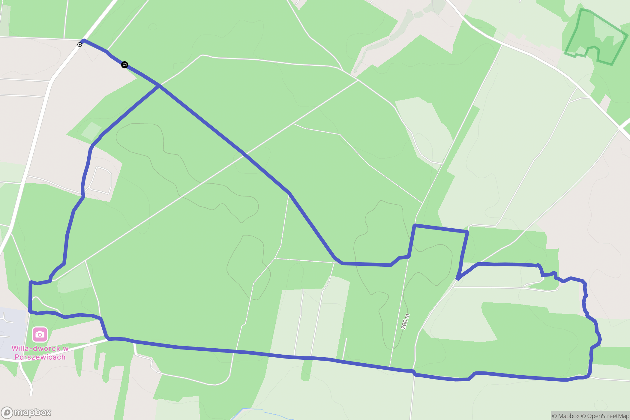 Porszewice: mapa trasy - Poland