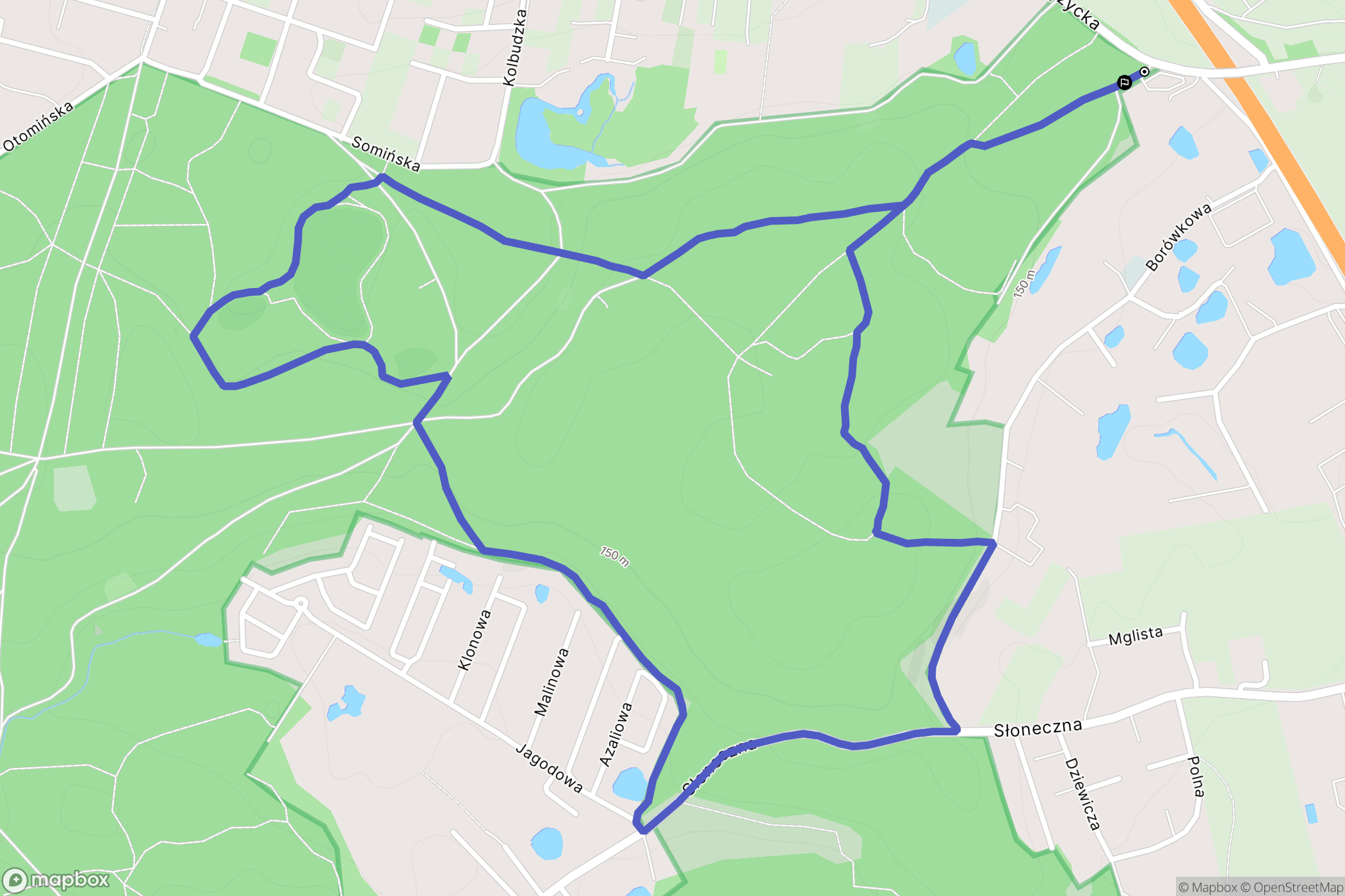 Otomin: mapa trasy - Poland