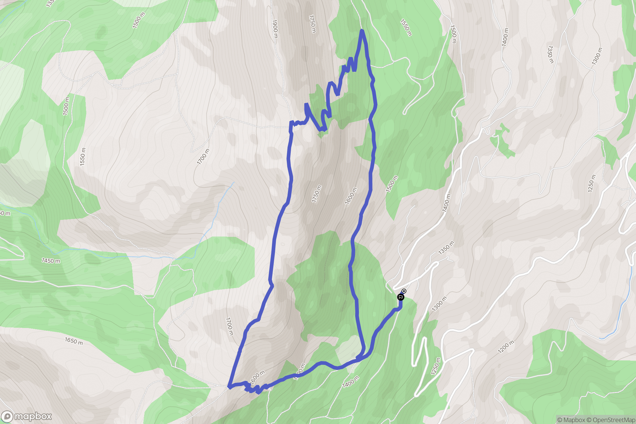 Gap : carte du parcours de randonnée - France