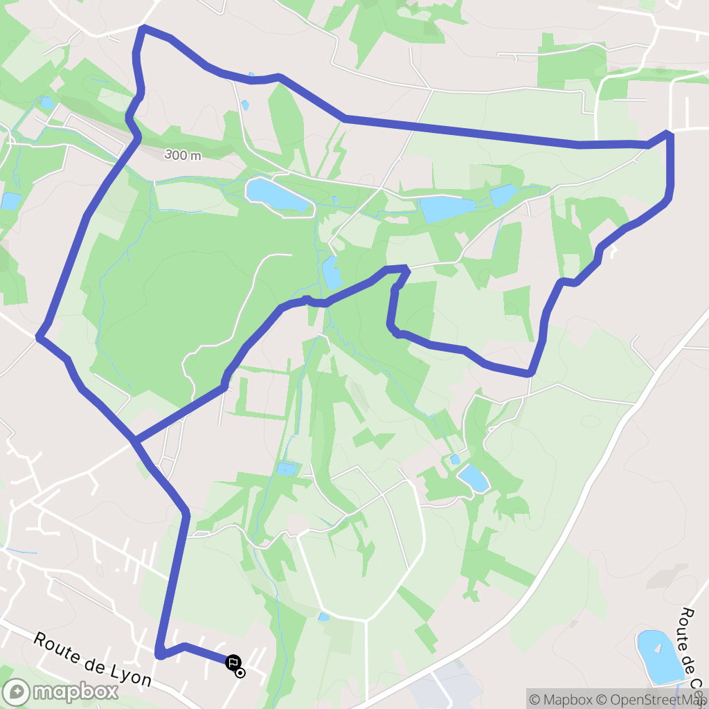 Valencin : carte du parcours de randonnée - France