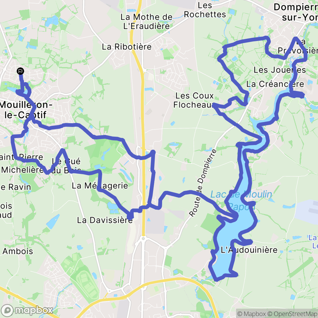 Mouilleron-le-Captif : carte du parcours de randonnée - France