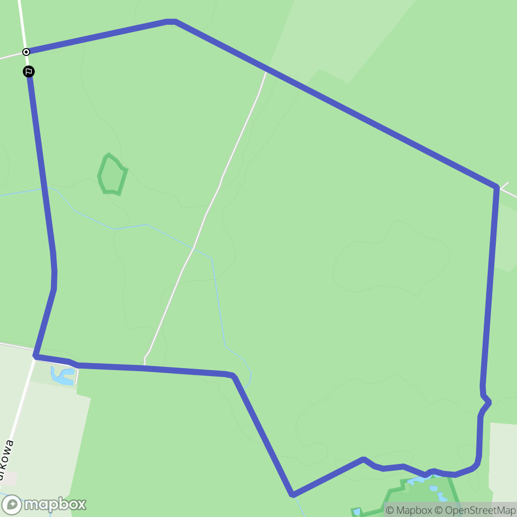 Zieleniec: mapa trasy - Poland