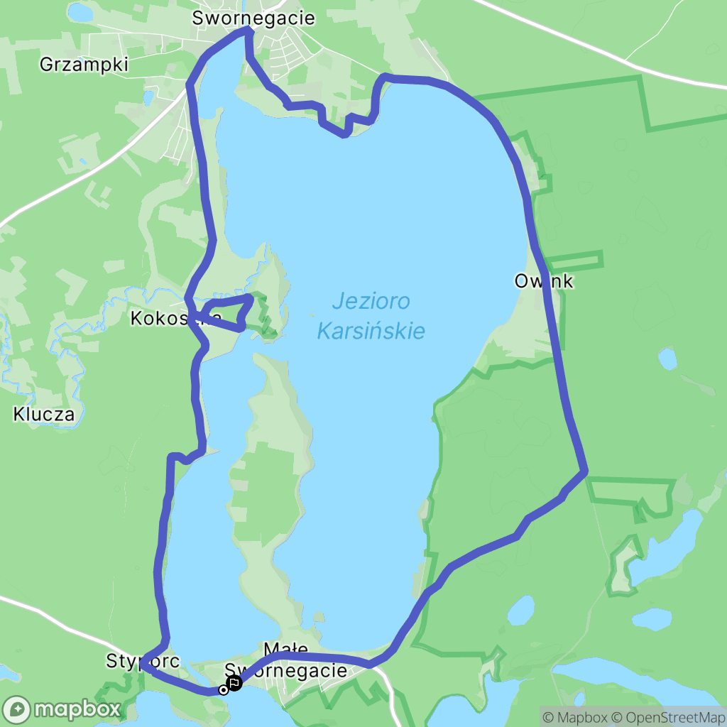 Małe Swornegacie: mapa trasy - Poland
