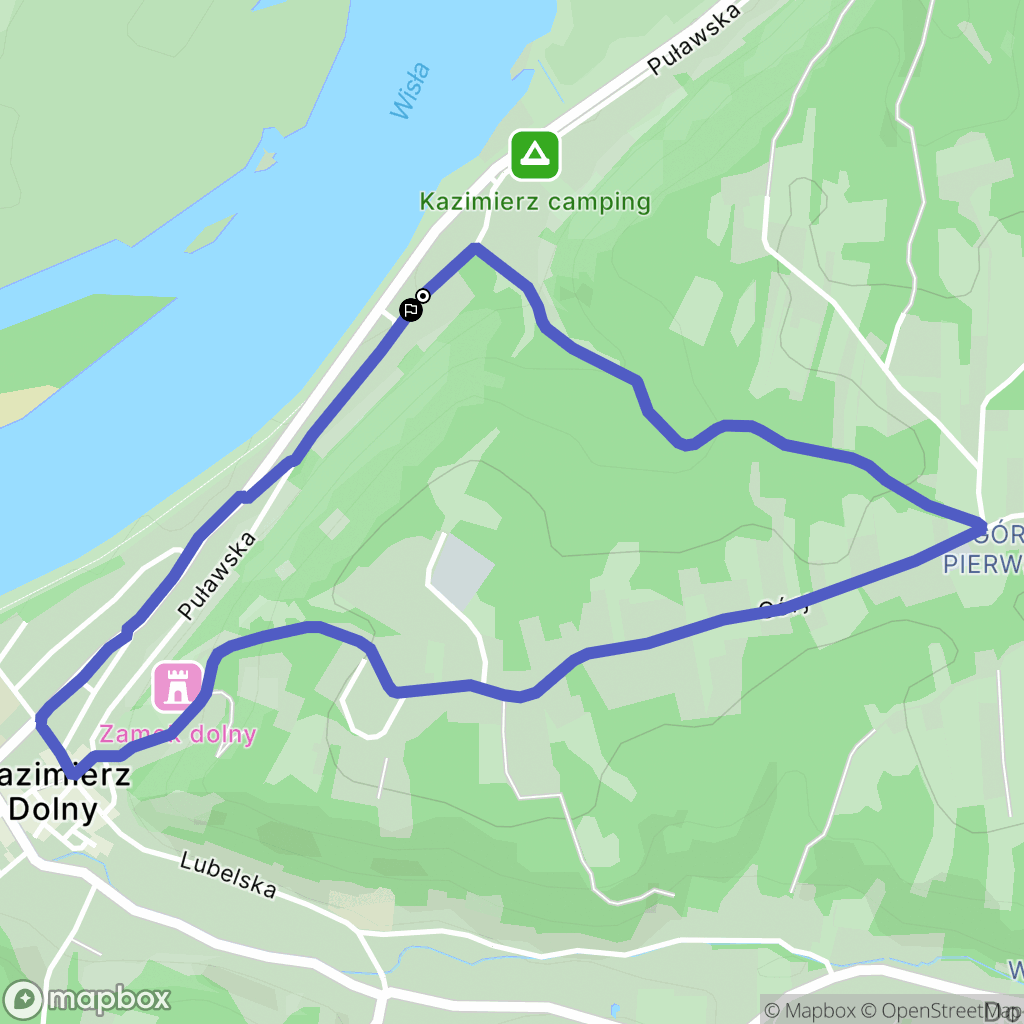 Kazimierz Dolny: mapa trasy - Poland