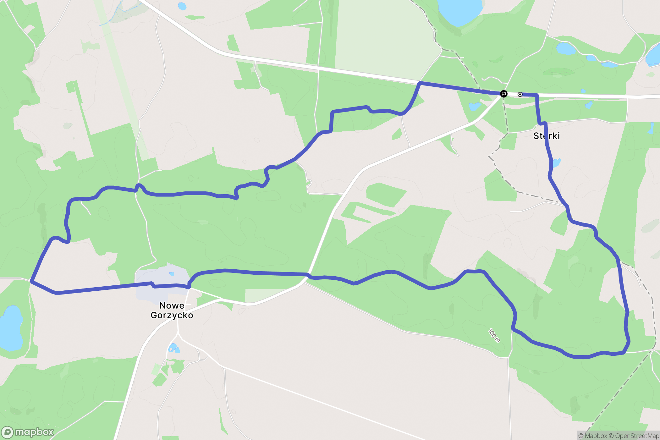 Sterki: mapa trasy - Poland