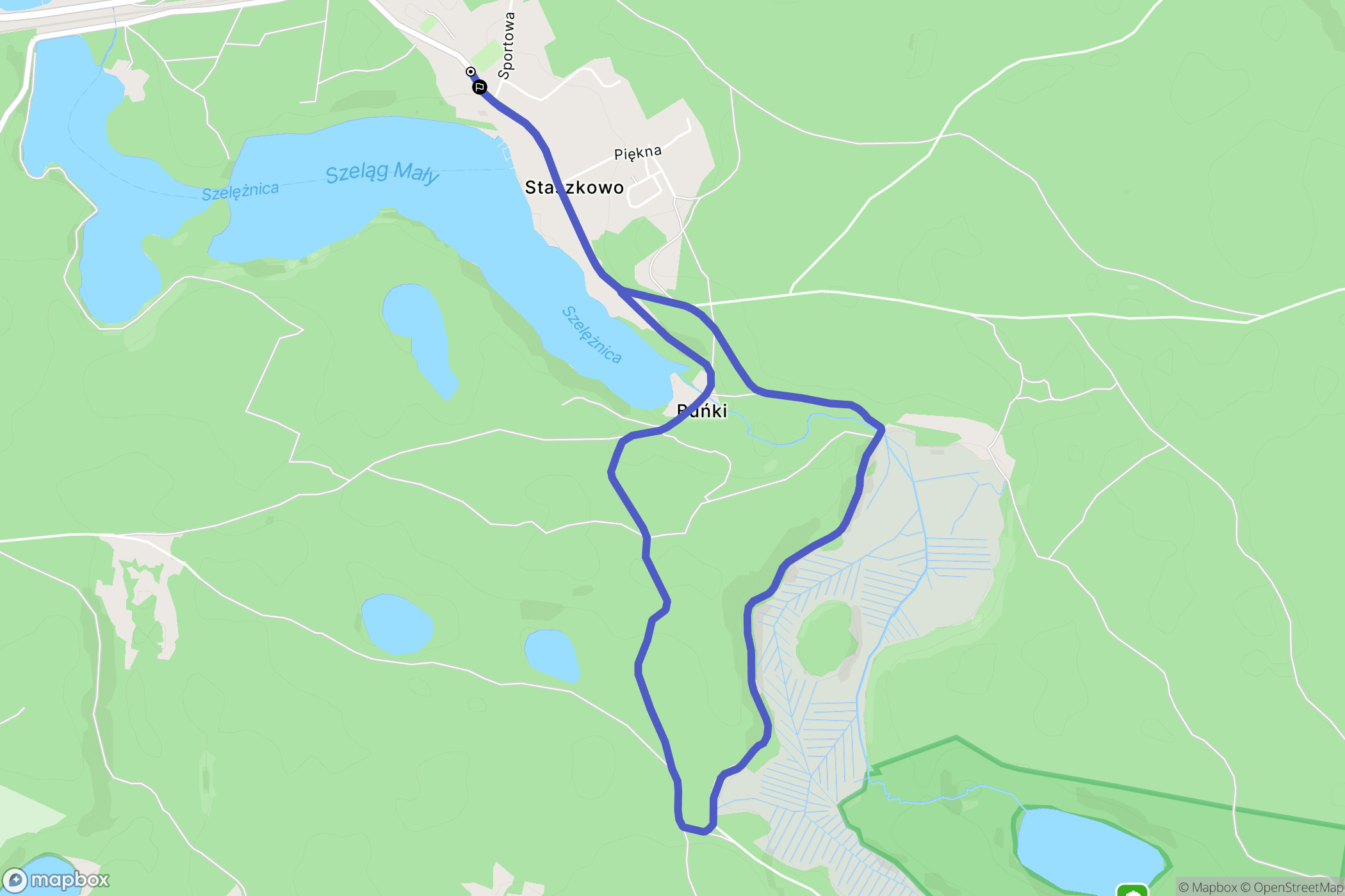 Staszkowo: mapa trasy - Poland