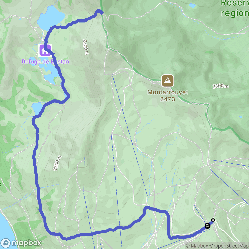 Vielle-Aure : carte du parcours de randonnée - France