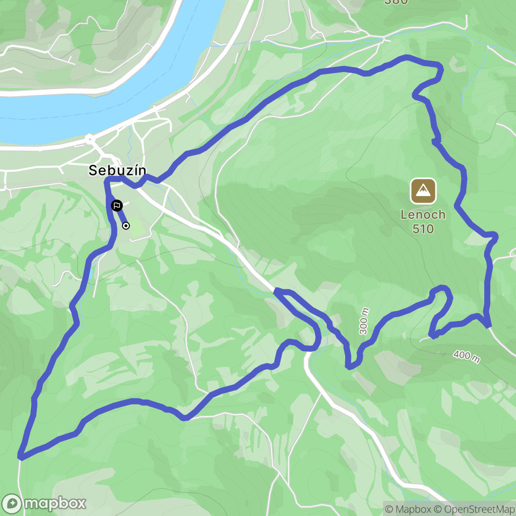 Sebuzin: mapa trasy - Czechia