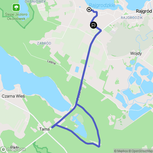 Rajgród: mapa trasy - Poland