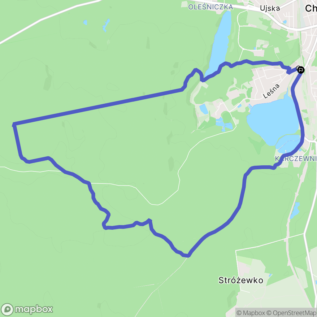 Chodzież: mapa trasy - Poland