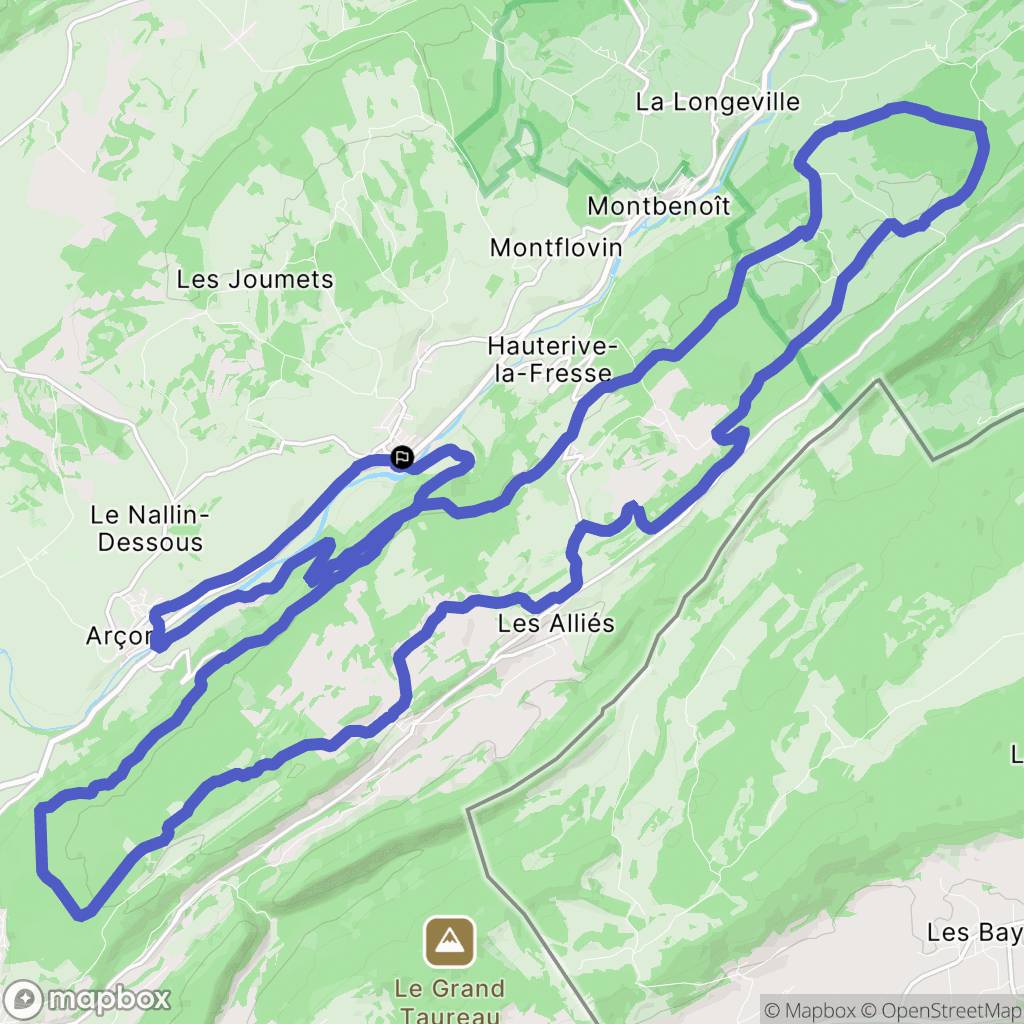 Maisons-du-Bois-Lièvremont : carte du parcours de randonnée - France