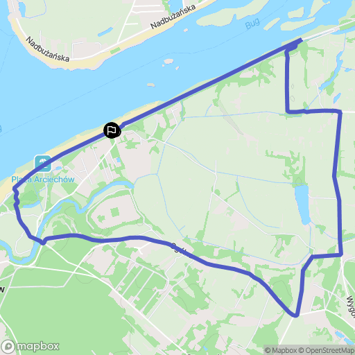 Arciechów: mapa trasy - Poland
