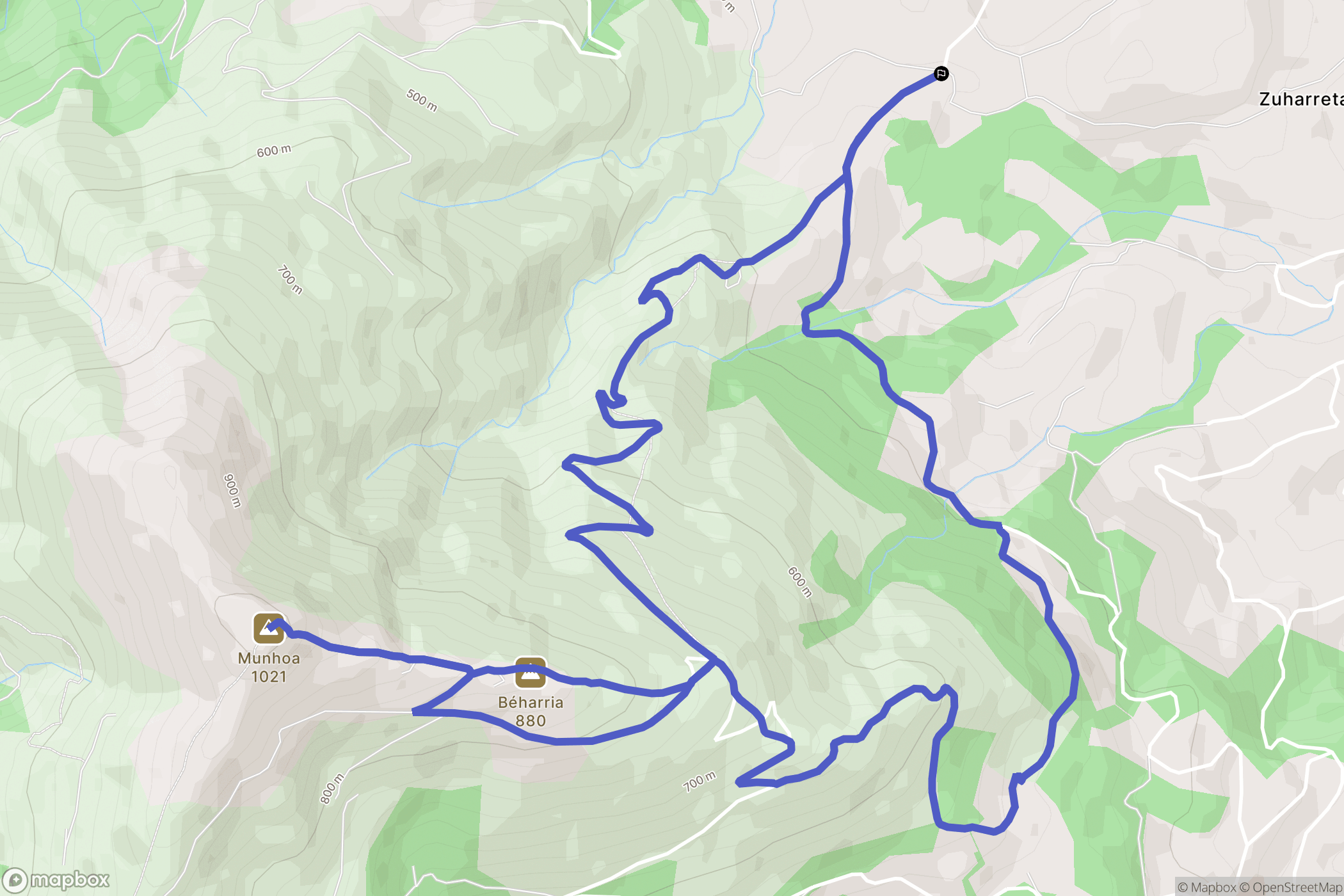 Anhaux : carte du parcours de randonnée - France