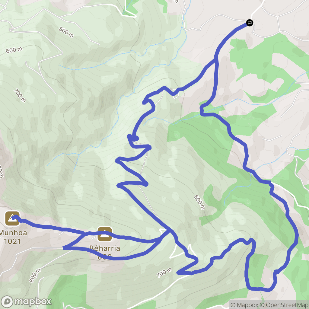 Anhaux : carte du parcours de randonnée - France