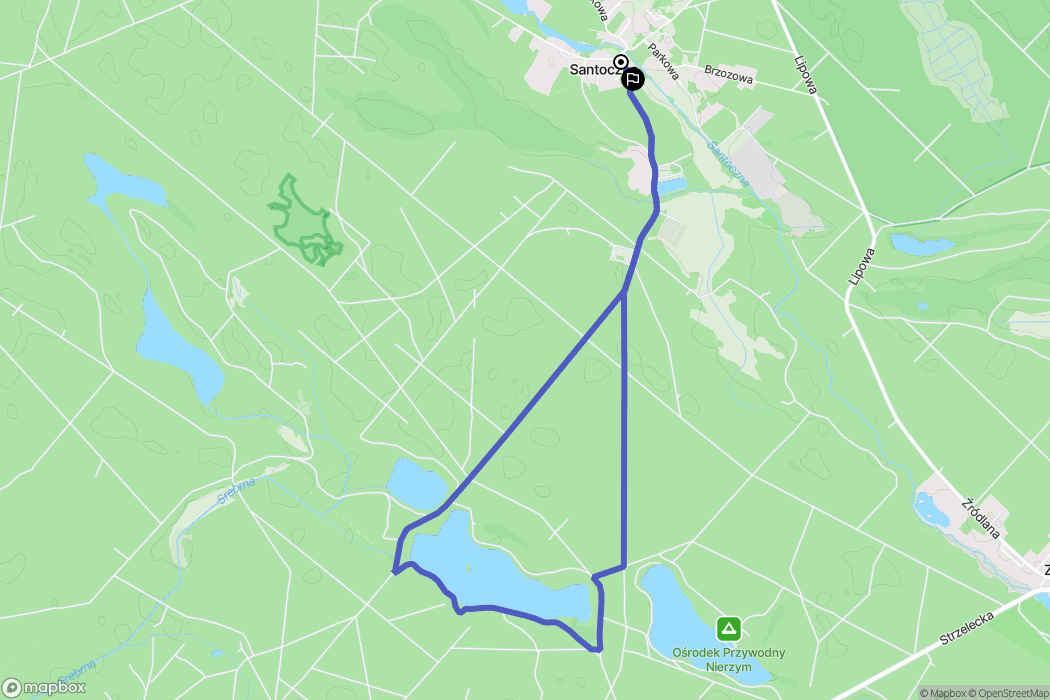 Santoczno: mapa trasy - Poland