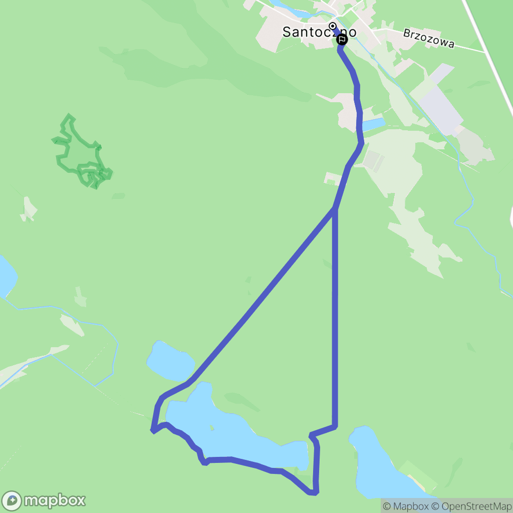Santoczno: mapa trasy - Poland