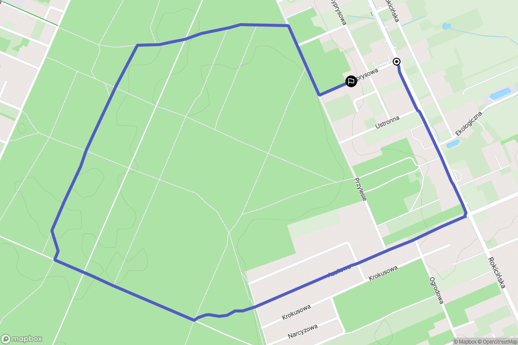Kraszew: mapa trasy - Poland