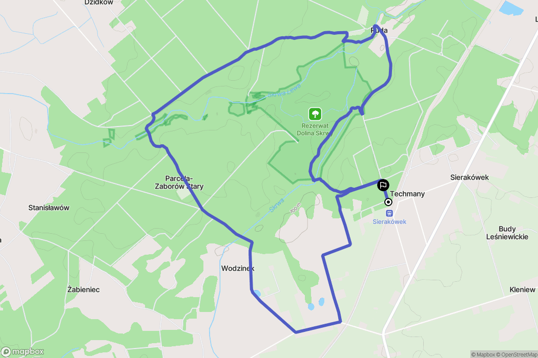 Sierakówek: mapa trasy - Poland