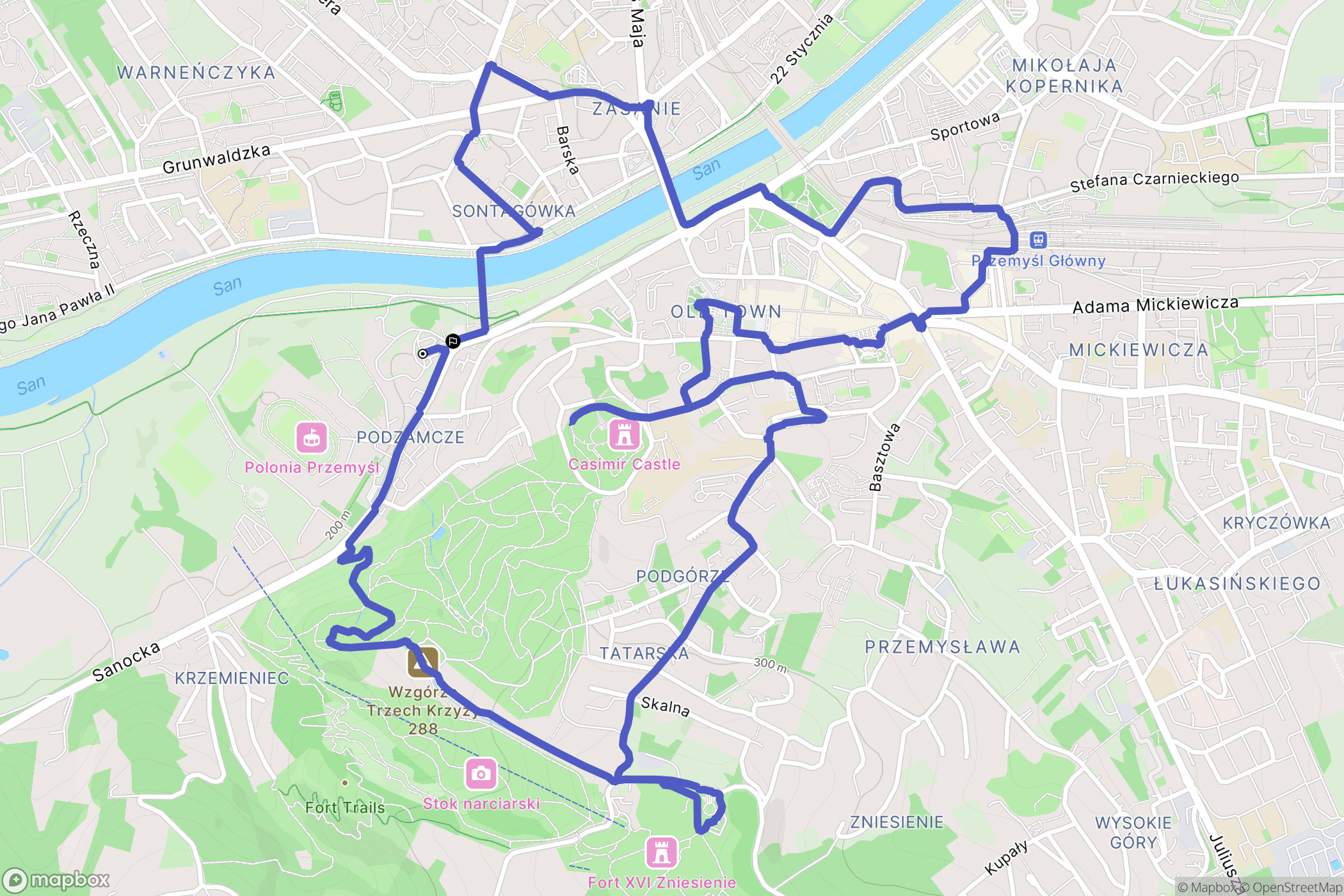 Przemyśl: mapa trasy - Poland