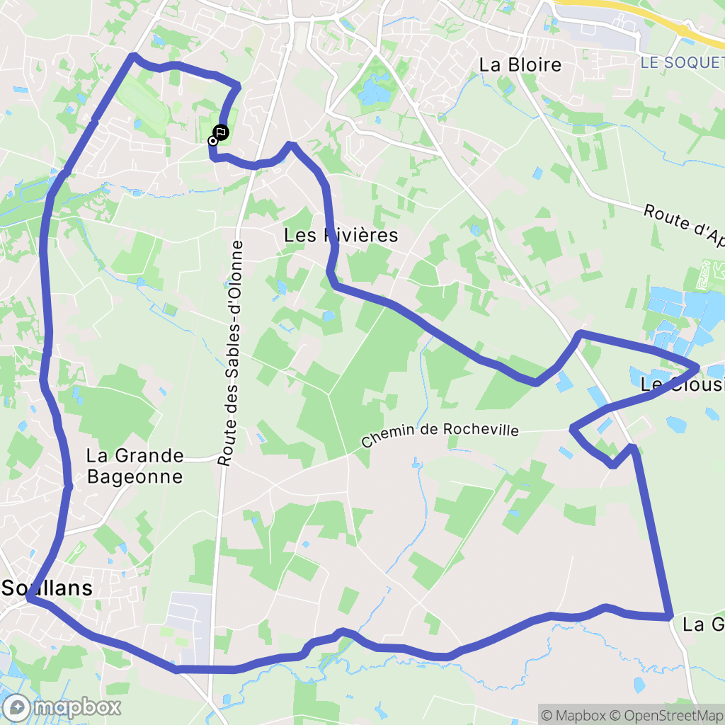 Challans : carte du parcours de randonnée - France