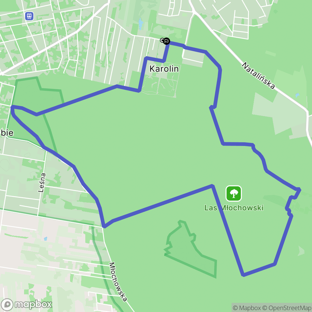Otrębusy: mapa trasy - Poland