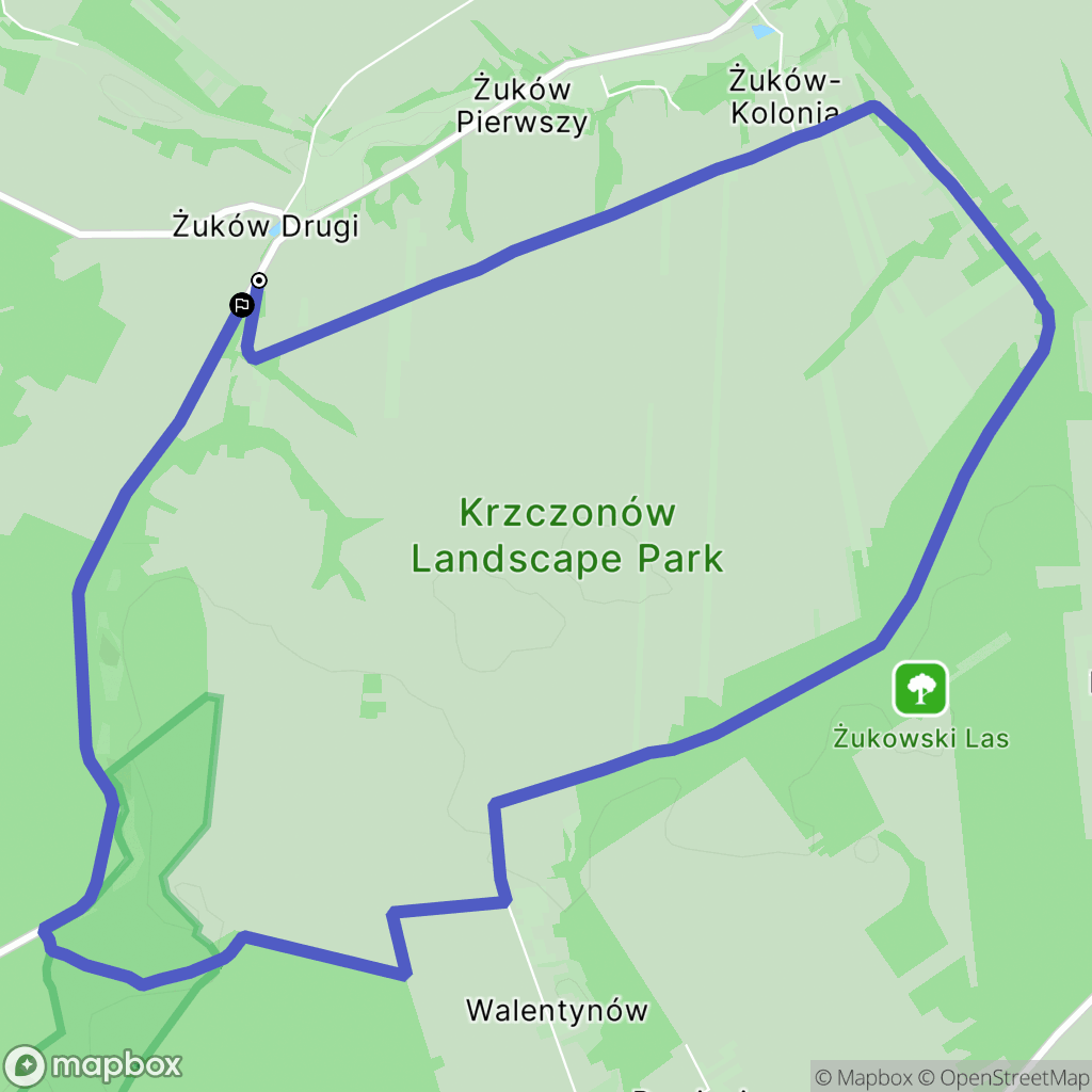 Żuków Drugi: mapa trasy - Poland