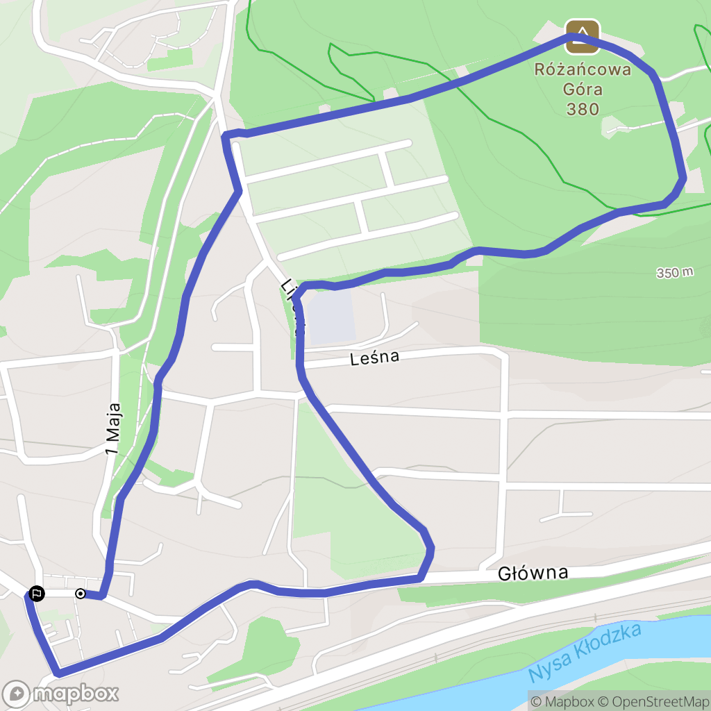 Bardo: mapa trasy - Poland