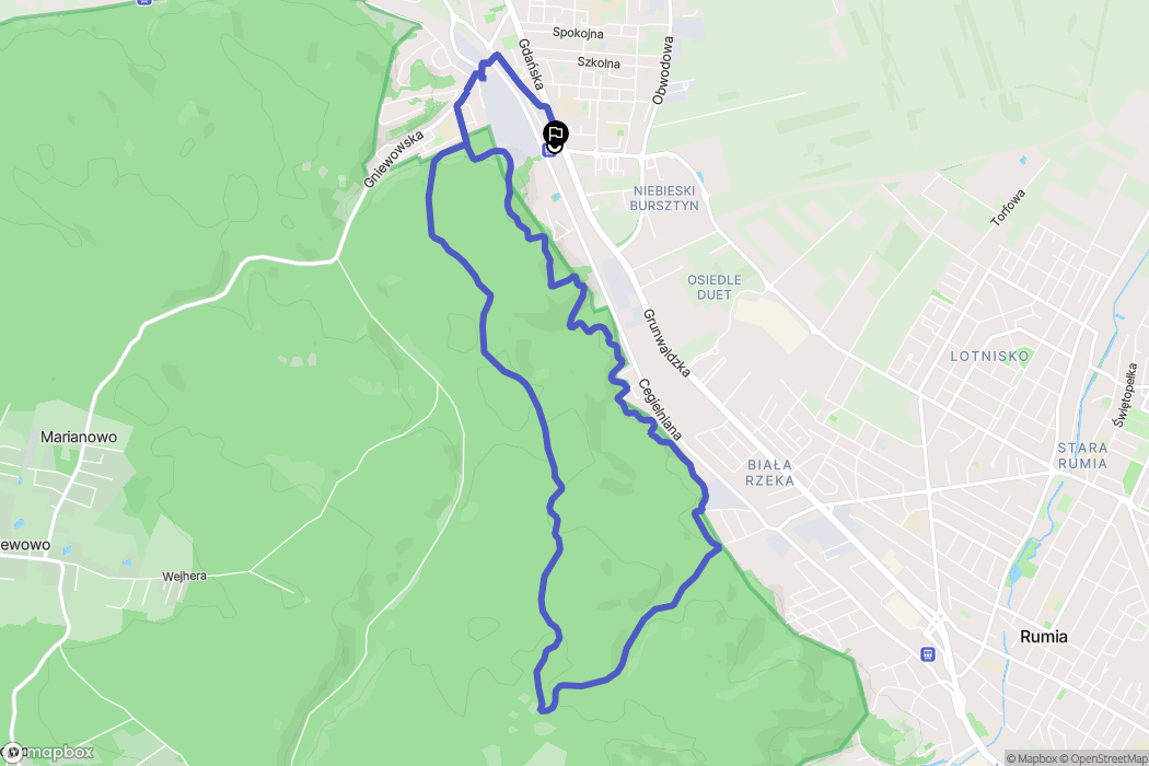 Reda: mapa trasy - Poland